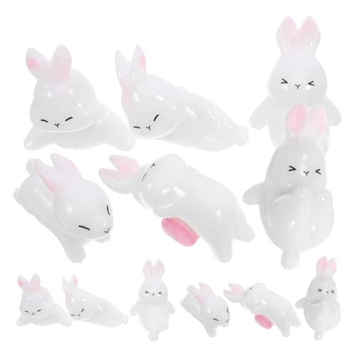 CLISPEED 12Stücke Mini Hasenfiguren Niedliche Kaninchen Statuen für Mikro Landschaftsdekoration Tierornamente für Desktop und Bonsai Dekoration CLISPEED 12Stücke Mini Hasenfiguren Niedliche Kaninchen Statuen für Mikro Landschaftsdekoration Tierornamente für Desktop und Bonsai Dekoration von CLISPEED