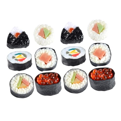 CLISPEED 12Stücke Sushi Modell Realistische Simulationslebensmittel für Fotografie und Präsentation Sushi mit Fischrogen Nori Ham Sushi Nori Dreiecks Reisball CLISPEED 12Stücke Sushi Modell Realistische Simulationslebensmittel für Fotografie und Präsentation Sushi mit Fischrogen Nori Ham Sushi Nori Dreiecks Reisball von CLISPEED