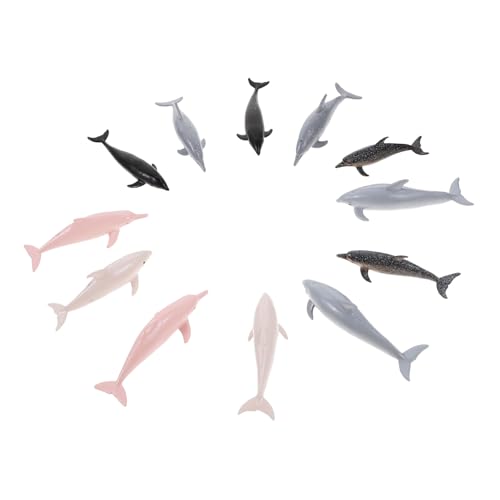 CLISPEED 12Stücke Teiliges Delphinmodell Realistische Simulation Tierfiguren für Lernspielzeug zur des Interesses an Meereslebewesen für Garten CLISPEED 12Stücke Teiliges Delphinmodell Realistische Simulation Tierfiguren für Lernspielzeug zur des Interesses an Meereslebewesen für Garten von CLISPEED