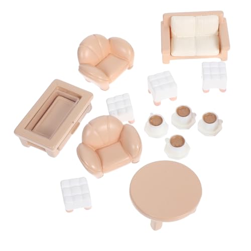 CLISPEED 13 Stück Teiliges Miniatur Möbel Set für Puppenhäuser Realistische Sofas Stühle und Tische für Schlafzimmer und Wohnzimmer Dekoration Kreatives CLISPEED 13 Stück Teiliges Miniatur Möbel Set für Puppenhäuser Realistische Sofas Stühle und Tische für Schlafzimmer und Wohnzimmer Dekoration Kreatives von CLISPEED
