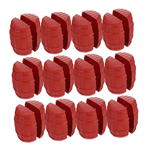 CLISPEED 14 Stück Teiliges Piratenfass Modell Realistische PVC Mini Fässer Abnehmbare Piratenbarrel Dekoration für Sandtisch Puppenhaus Miniaturlandschaft Robustes und Deko Zubehör von CLISPEED