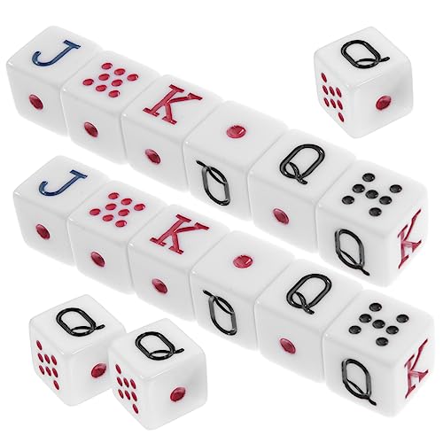 CLISPEED 15 Stück Acryl Pokerwürfel Lustige Würfel Spielbuchstabenwürfel Acrylwürfel Lügnerwürfel Würfelrequisiten Pokerwürfel Crapswürfel Partygeschenke Verschleißfeste von CLISPEED