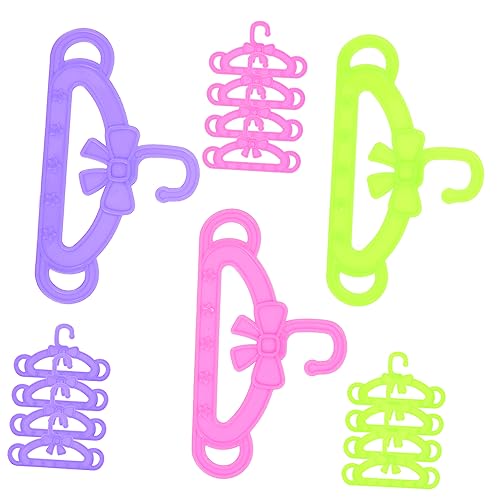 CLISPEED 15 Stück Puppen Kleiderbügel aus Kunststoff Puppenbekleidungsständer für Grün und zur Aufbewahrung von Puppenoutfits von CLISPEED