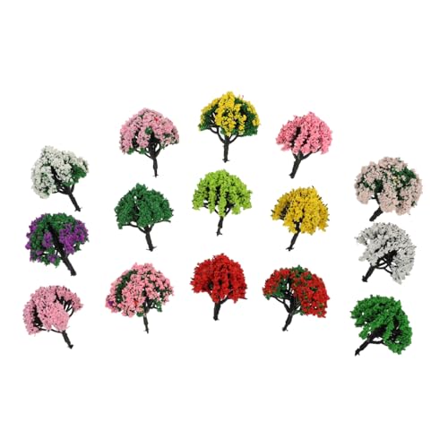 CLISPEED 15 Stück Teiliges Flexible Langlebige Landschaftsbaum Modelle für DIY Basteln Puppenhaus Garten Wohnraumdeko für Modellbau Sandtisch Eisenbahnlandschaften von CLISPEED