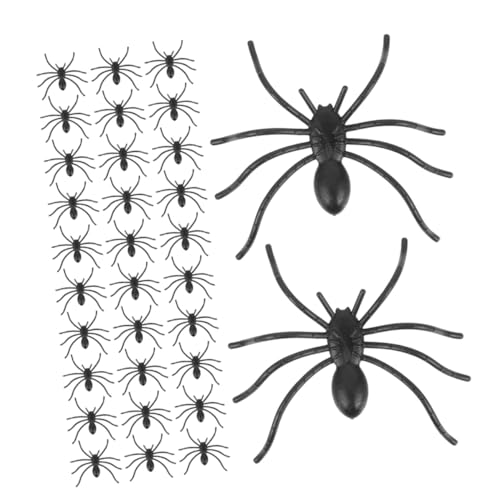 CLISPEED 150 Stück Teiliges Halloween Spinnenset aus Ungiftigem Kunststoff Realistische Dicke Spinnen mit Langen Beinen Gruselige Party Deko und Streichspielzeug für Halloween Spukhaus und von CLISPEED
