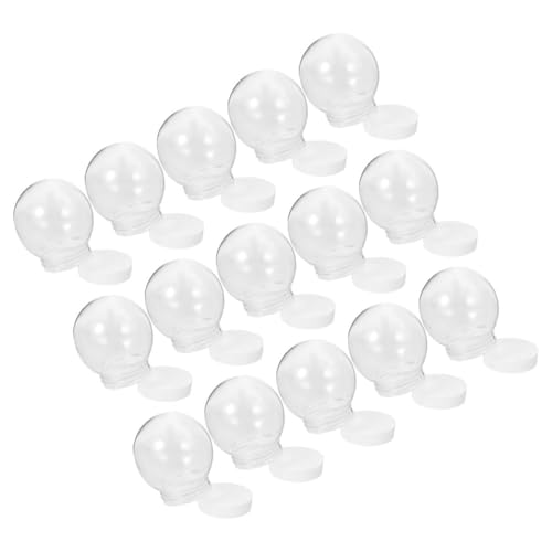 CLISPEED 15Stücke DIY Schneekugel Transparente Kunststoffkugeln Bastelzubehör für Kreative Schneekugel Fotohandwerke für Weihnachts und Winterdekoration Robust von CLISPEED