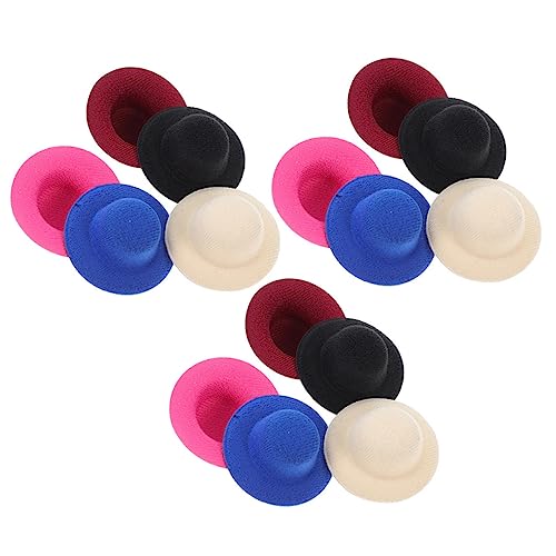 CLISPEED 15Stücke Miniaturhüte Teiliges für DIY Puppenaccessoires Farbenfrohe Puppenkappen für Kreative Bastelprojekte für Puppenliebhaber und Kunsthandwerk Enthusiasten von CLISPEED