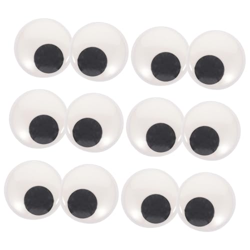 CLISPEED 16 Stück Teiliges Selbstklebende Große Wackelaugen für DIY Puppen Bären Bastelzubehör Vielseitige Dekoration Sichere Kunststoffaugen für Handwerk von CLISPEED