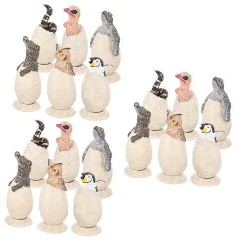 CLISPEED 18 Stk Brutei-Modell realistische Dinosaurier-Actionfigur Dinosaurier-Ei-Modell Spielzeuge Modelle schlüpfende Tiere Dinosaurier-Ei-Spielzeug Puzzle Krokodileier tierische Eier von CLISPEED