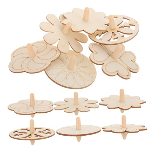 CLISPEED 18 Stück Teiliges Holzkreisel Selbstbemalen DIY Holz Gyro für Unbemalt Kreative Bastelmaterialien Fördert Hand Auge koordination und Spielerisches Lernen von CLISPEED