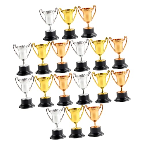 CLISPEED 18 Stück Teiliges Mini Pokal aus Kunststoff in Gold Silber Bronze Kreative Sieger Trophäen für Kinderwettbewerbe Schulpreise und Dekoration Kleine Auszeichnung für Spiel und Party CLISPEED 18 Stück Teiliges Mini Pokal aus Kunststoff in Gold Silber Bronze Kreative Sieger Trophäen für Kinderwettbewerbe Schulpreise und Dekoration Kleine Auszeichnung für Spiel und Party von CLISPEED