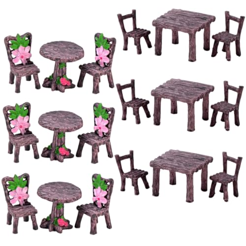 CLISPEED 18 Stück Teiliges Miniatur Gartenmöbel aus Langlebigem Holzimitat mit Kleinem Tisch und Stuhl Realistische Optik DIY Mikro Landschaft Dekoration für Kinderhandwerk und Puppenhaus CLISPEED 18 Stück Teiliges Miniatur Gartenmöbel aus Langlebigem Holzimitat mit Kleinem Tisch und Stuhl Realistische Optik DIY Mikro Landschaft Dekoration für Kinderhandwerk und Puppenhaus von CLISPEED