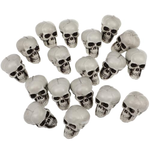 CLISPEED 18Stücke Mini Halloween Schädel Requisiten Gruselige Skelett Dekoration für Spukhäuser und Partys Langlebige Kunststoffornamente für Schaurige Atmosphären CLISPEED 18Stücke Mini Halloween Schädel Requisiten Gruselige Skelett Dekoration für Spukhäuser und Partys Langlebige Kunststoffornamente für Schaurige Atmosphären von CLISPEED