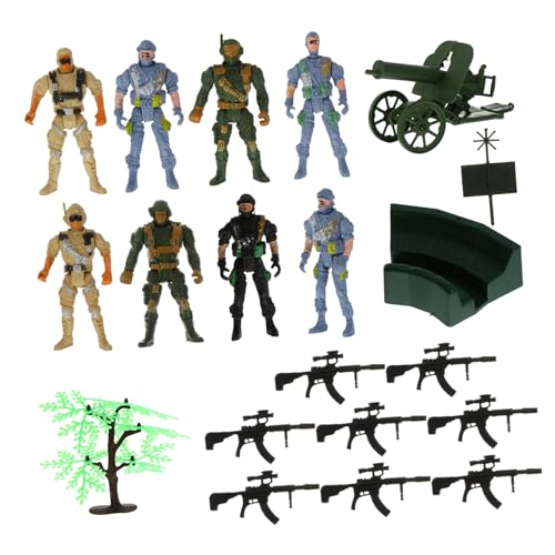 CLISPEED 19 Stück Teiliges Militärsoldaten Spielset aus Hochwertigem Kunststoff Detailreiche Bewegliche Figuren mit Glatten Kanten Sicher und Leicht Armee Ab Jahren von CLISPEED
