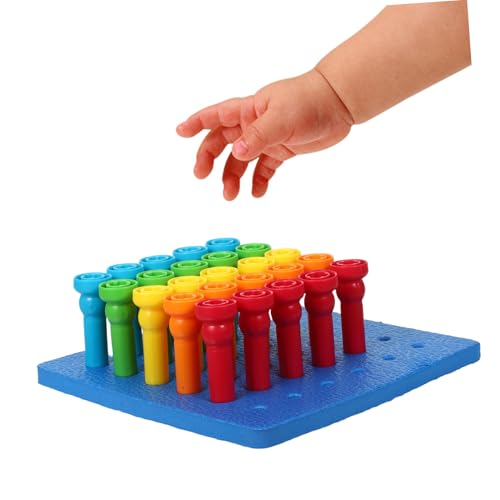 CLISPEED 1Satz Feinmotorik Steckbrettspielzeug für Kleinkinder Teiliges mit Bunten Stiften Fördert Farben Sortieren Zählen und Frühes Lernen für Entwicklung CLISPEED 1Satz Feinmotorik Steckbrettspielzeug für Kleinkinder Teiliges mit Bunten Stiften Fördert Farben Sortieren Zählen und Frühes Lernen für Entwicklung von CLISPEED