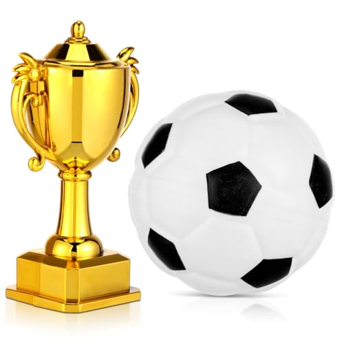 CLISPEED 1Satz Fußball mit Trophäe Teiliges aus Plastik für Puppenhaus Dekoration für Fußball Geburtstagsfeiern und Tortendekoration Fußball und Goldene Trophäe CLISPEED 1Satz Fußball mit Trophäe Teiliges aus Plastik für Puppenhaus Dekoration für Fußball Geburtstagsfeiern und Tortendekoration Fußball und Goldene Trophäe von CLISPEED