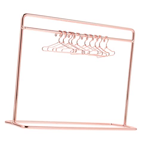 CLISPEED 1Satz Kleiderbügel für Puppen Teiliges mit Bügeln und Kleiderständer Roségold Robust und Langlebig für Puppenkleidung und Puppenzubehör von CLISPEED