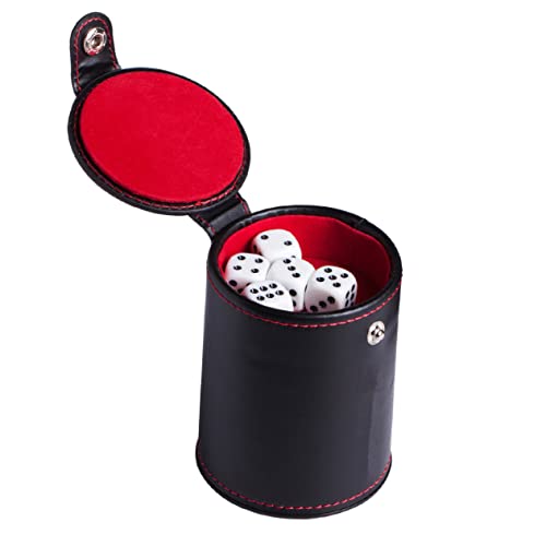 CLISPEED 1Satz Würfelbecher aus PU Leder Doppelschichtiger Würfelaufbewahrungsbecher für Würfelspiele für Ktv Bars und Clubs Würfelbecher und Würfeln Leicht CLISPEED 1Satz Würfelbecher aus PU Leder Doppelschichtiger Würfelaufbewahrungsbecher für Würfelspiele für Ktv Bars und Clubs Würfelbecher und Würfeln Leicht von CLISPEED