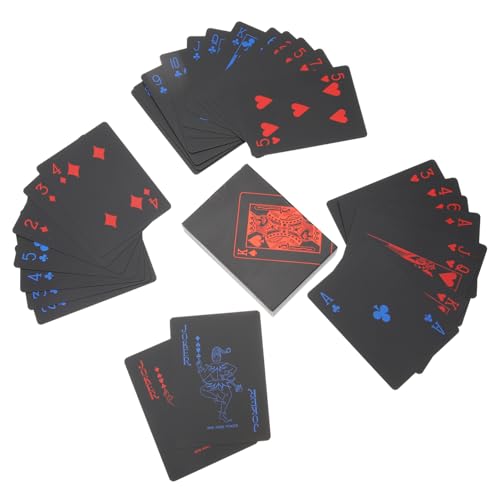 CLISPEED 2 Boxen wasserdichte Pokerkarten PVC Schwarz Kompaktes Langlebiges Kartenspiel für Party Gesellschaftsspiele Erwachsene Tragbar für Familien Festivalspiele CLISPEED 2 Boxen wasserdichte Pokerkarten PVC Schwarz Kompaktes Langlebiges Kartenspiel für Party Gesellschaftsspiele Erwachsene Tragbar für Familien Festivalspiele von CLISPEED