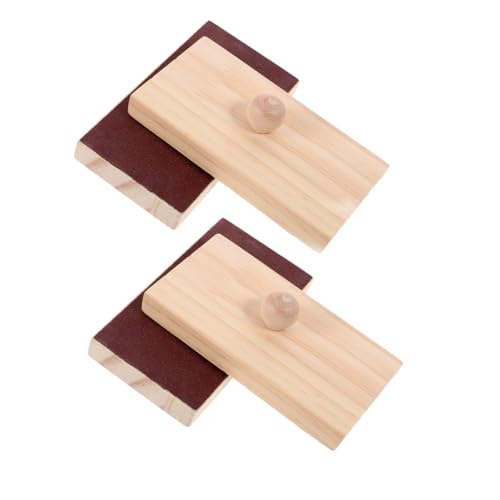 CLISPEED 2 Paare Holzwalzen Rhythmus-sandblock Percussion Instrumente Handliches Soundboard Musikinstrument für Vorschule Montessori Musikspielzeug für Jungen und Mädchen von CLISPEED