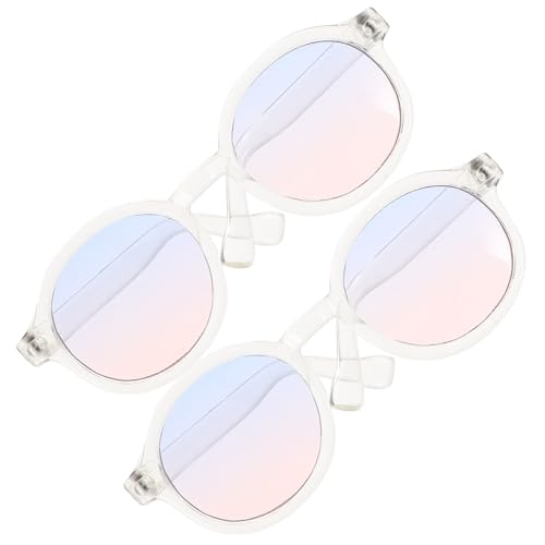 CLISPEED 2 Paare Miniatur Puppenbrillen Kreative Sonnenbrillen Puppenzubehör Modische Leichte Tragbare Doll Eyewear für Basteln Fotografieren und Geschenkideen von CLISPEED