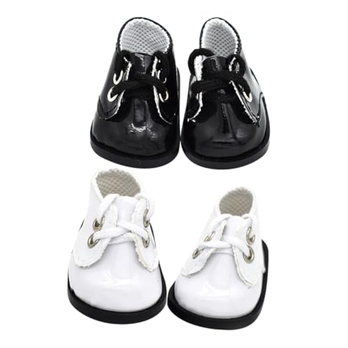 CLISPEED 2 Paare Plüsch Puppenschuhe Mini Lederschuhe Puppenzubehör Weiche Sportschuhe für Puppen DIY Dekoration Accessoires von CLISPEED
