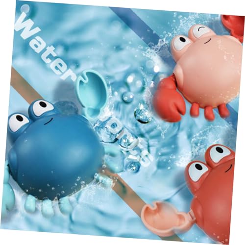 CLISPEED 2 STÜCK Teiliges Badespielzeug Junge Mädchen Badewannenspielzeug Wind Up Krabbe Wasserspielzeug für Junge Mädchen Bunter Badezubehör Sicher und Hautfreundlich für Zufällige Farbe von CLISPEED