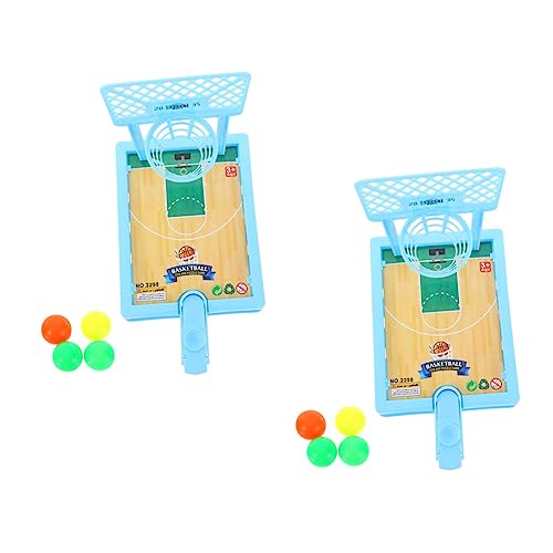 CLISPEED 2 Sätze Basketball Tischspiel Indoor Basketballkorb mit Bällen Pädagogisches Fingerspiel für Hand Auge Koordination Strapazierfähiges als für Geburtstag Zufällige Zufällige Farbe von CLISPEED