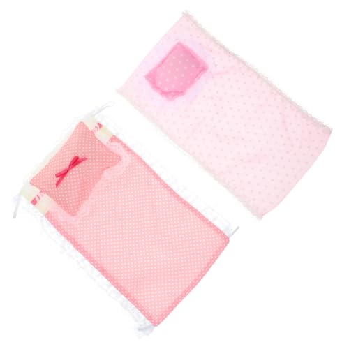 CLISPEED 2sätze Mini Bettwäsche Set Mit Kissen Und Bettlaken Teiliges Schlafzimmer Zubehör Für Dekoration Geeignet Für Miniature CLISPEED 2sätze Mini Bettwäsche Set Mit Kissen Und Bettlaken Teiliges Schlafzimmer Zubehör Für Dekoration Geeignet Für Miniature von CLISPEED