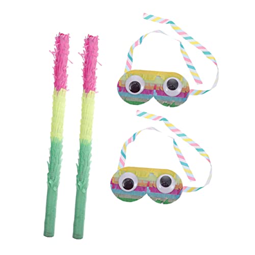 CLISPEED 2 Sätze Bunte Pinata Sticks und Augenmasken Leicht Griffig Farbenfrohes Partyspiel für Kindergeburtstag Halloween Karneval und Familienspiele Je CLISPEED 2 Sätze Bunte Pinata Sticks und Augenmasken Leicht Griffig Farbenfrohes Partyspiel für Kindergeburtstag Halloween Karneval und Familienspiele Je von CLISPEED