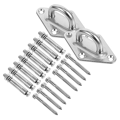 CLISPEED 2 Sätze Deckenhaken Teiliges Aufhängesystem für Sonnensegel und Hängematten Hochwertige Rostfreie Metallclip Haken für und Außenanwendungen Montageschrauben für Vielseitige CLISPEED 2 Sätze Deckenhaken Teiliges Aufhängesystem für Sonnensegel und Hängematten Hochwertige Rostfreie Metallclip Haken für und Außenanwendungen Montageschrauben für Vielseitige von CLISPEED