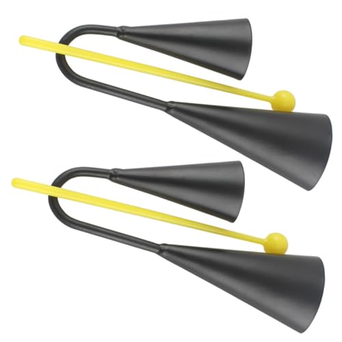 CLISPEED 2 Sätze Doppelset Cowbell mit Schlagstab Robuste Schwarze Metall Kuhglocken mit Doppelohren Langlebiges Percussion Instrument für Cheerleading und Musiktraining CLISPEED 2 Sätze Doppelset Cowbell mit Schlagstab Robuste Schwarze Metall Kuhglocken mit Doppelohren Langlebiges Percussion Instrument für Cheerleading und Musiktraining von CLISPEED