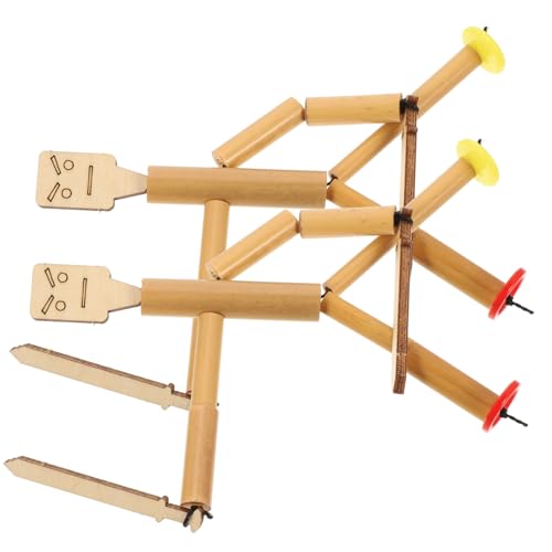 CLISPEED 2 Sätze Handgefertigtes Bambus Puppenset DIY Ziehpuppe Bastelset für Eltern Junge Mädchen Tischspielzeug Interaktion und Motorischen Fähigkeiten von CLISPEED