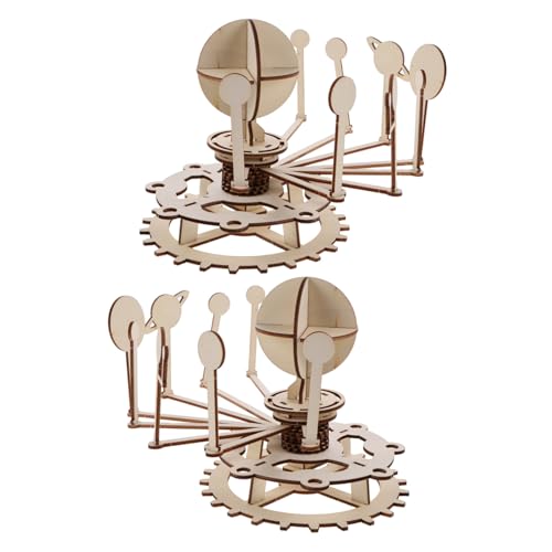 CLISPEED 2 Sätze Holz Solar System Puzzle Kit DIY Planeten Modell Lernspielzeug Stem Wissenschaft Experiment Bausatz für Familie Schule von CLISPEED