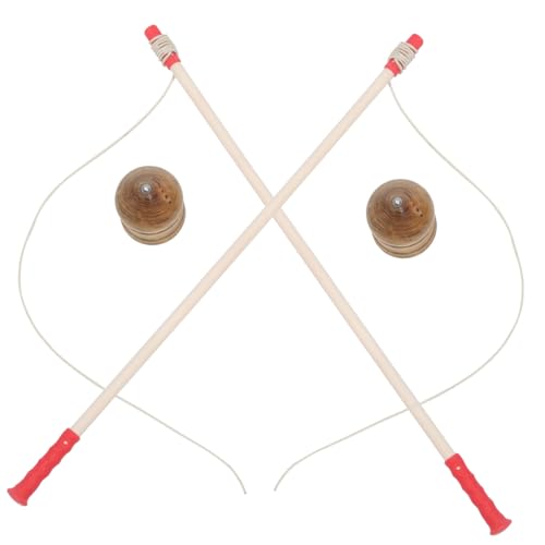 CLISPEED 2 Sätze Holzkreisel Erwachsene Gyro Traditionell Sicher Glatt Oberfläche Pädagogisch Fördert Feinmotorik Spaß Geschenk von CLISPEED