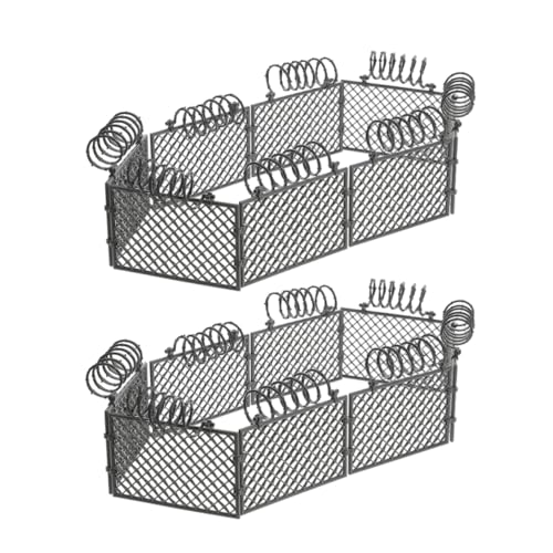 CLISPEED 2 Sätze Miniatur Kunststoff Zaun für Bauernhoftiere DIY Bausteine Sicherheitszaun für Szene Kreative Zubehör für Sammler von CLISPEED