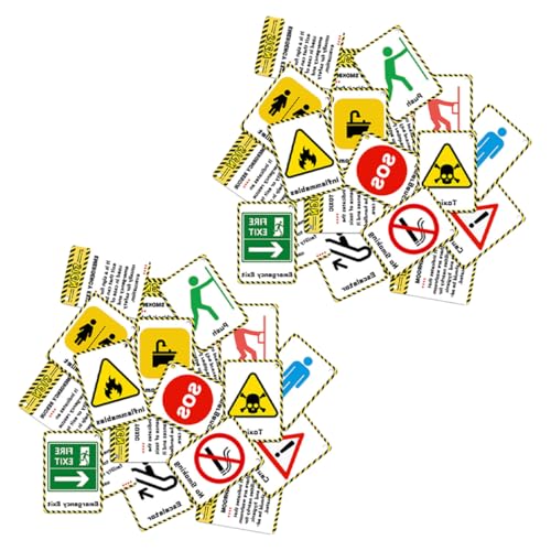 CLISPEED 2 Set Kinder-früherziehungskarten Verkehrszeichenerkennungsspielzeug Straßensicherheits-karteikarten Kognitives Kinderspielzeug Haushaltslernspielzeug von CLISPEED