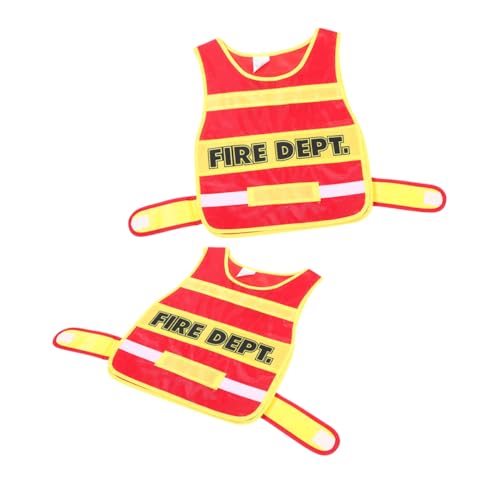 CLISPEED 2 Stück Cosplay Feuerwehrmann Weste Rollenspiel Kostüm für Kleinkinder Verkleidung für Kreative Spiele und Geburtstagsfeiern CLISPEED 2 Stück Cosplay Feuerwehrmann Weste Rollenspiel Kostüm für Kleinkinder Verkleidung für Kreative Spiele und Geburtstagsfeiern von CLISPEED