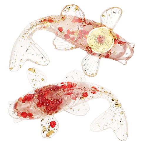 CLISPEED 2 Stück Crystal Koi Ornamente Aquariumdekorationen japanischer Karpfenfisch klein Fischtankfigur realistisch Mini Fisch Dekoration Kristallfisch-Ornamente Fisch Figur Harz-Leim rot CLISPEED 2 Stück Crystal Koi Ornamente Aquariumdekorationen japanischer Karpfenfisch klein Fischtankfigur realistisch Mini Fisch Dekoration Kristallfisch-Ornamente Fisch Figur Harz-Leim rot von CLISPEED