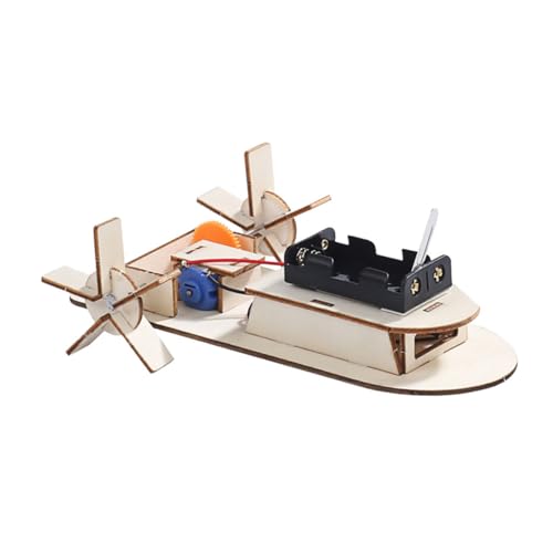 CLISPEED 2 Stück Elektrisches Holzboot DIY Modellbausatz aus Naturholz Elektromotor Pädagogisch Nützlich Sicher Vorgefertigte Teile für Einsteiger Zufällige Farbe Zufällige Farbe von CLISPEED
