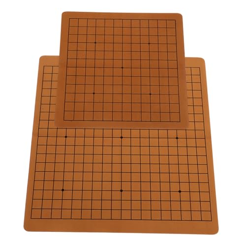 CLISPEED 2 Stück Faltbares Go Spielbrett aus Hochwertigem PU Leder Doppelseitig Leichtes Tragbares Brettspiel für Anfänger Sicher und Langlebig für Strategisches Zufällige Zufällige Farbe von CLISPEED