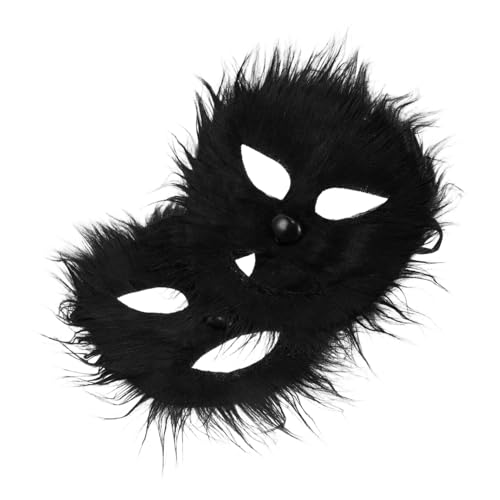 CLISPEED 2 Stück Furry Cosplay Vollmaske Kunstpelz für Halloween Party Realistische Tiermaske für Damen und Herren für Kostümpartys und Geburtstagsfeiern von CLISPEED