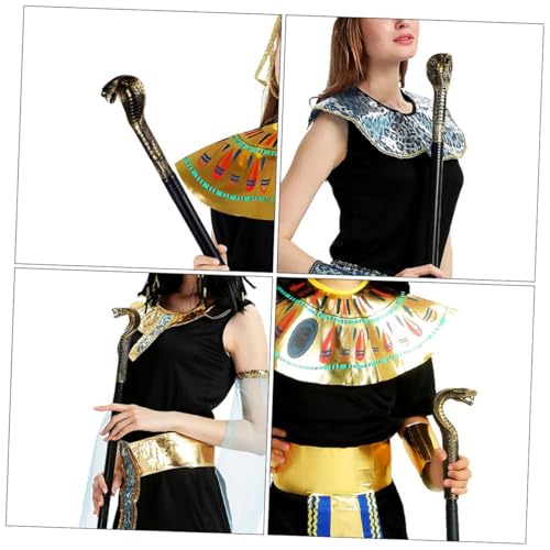 CLISPEED 2 Stück Goldfarbenes Schlangen Halloween Cosplay Gehstock Kostüm Requisite für Party Masquerade Bühnenauftritt CLISPEED 2 Stück Goldfarbenes Schlangen Halloween Cosplay Gehstock Kostüm Requisite für Party Masquerade Bühnenauftritt von CLISPEED