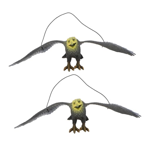 CLISPEED 2 Stück Großes Adler Modellspielzeug aus Langlebigem Kunststoff Realistische Vogelattrappe zur Vogelabwehr im Freien Detailreiches Tiermodell Geeignet als Kinderspielzeug und von CLISPEED