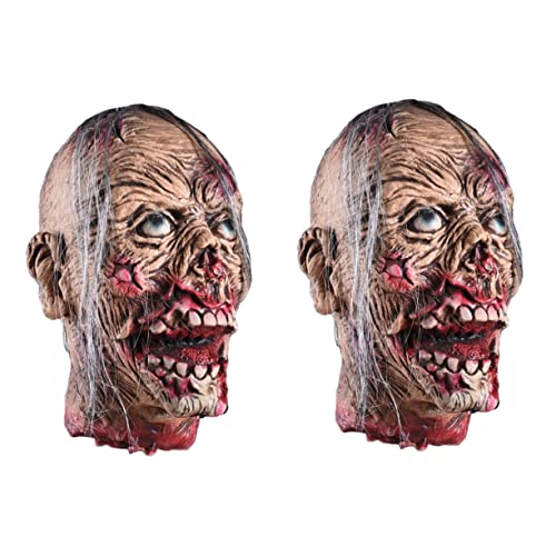 CLISPEED 2 Halloween-Kopf Zum Aufhängen Abgetrennter Kopf Zum Aufhängen Kopf Spukhaus-Anhänger Kopf Requisite Gefälschter Zombie-Kopf CLISPEED 2 Halloween-Kopf Zum Aufhängen Abgetrennter Kopf Zum Aufhängen Kopf Spukhaus-Anhänger Kopf Requisite Gefälschter Zombie-Kopf von CLISPEED