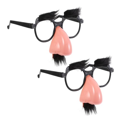 CLISPEED 2 Stück Halloween Partybrille mit Schnurrbart Lustige Clownbrille aus Leichtem Material Komfortabel für Erwachsene Witziges Kostümzubehör für Karneval und Geburtstagsfeiern von CLISPEED