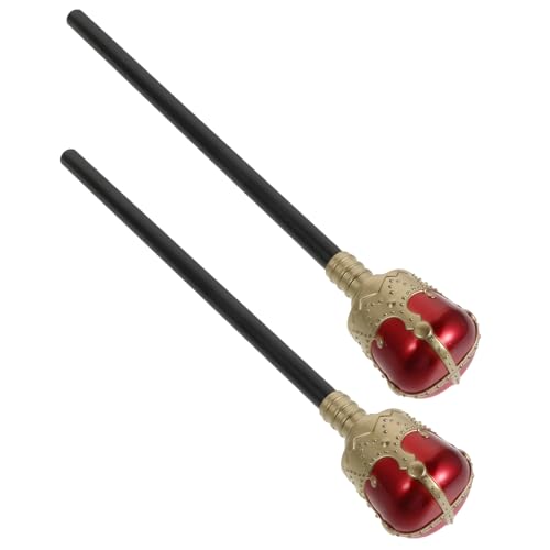 CLISPEED 2 Stück Halloween Royal Scepter Cosplay Requisiten Robuste Königliche für Kinderkostüme Rollenspiele und Partys von CLISPEED