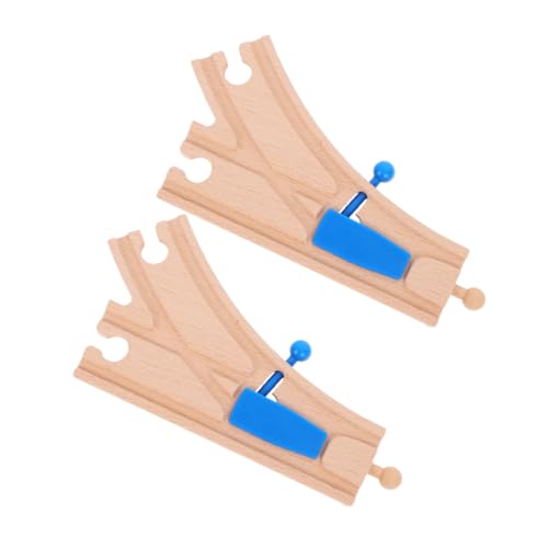 CLISPEED 2 Stück Holz Schaltergleise für Eisenbahnspielzeug Erweiterungszubehör für Holzeisenbahnen Kompatibel mit Gängigen Marken Fördert Kreatives Spiel und Motorische Fähigkeiten CLISPEED 2 Stück Holz Schaltergleise für Eisenbahnspielzeug Erweiterungszubehör für Holzeisenbahnen Kompatibel mit Gängigen Marken Fördert Kreatives Spiel und Motorische Fähigkeiten von CLISPEED