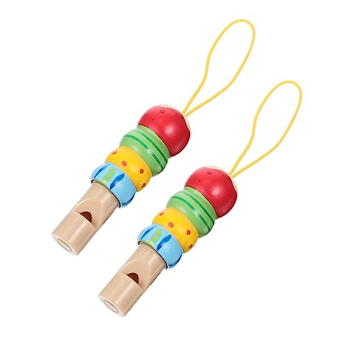 CLISPEED 2 Stück Holzpfeifen für Kleinkinder Pädagogisches mit Lanyard und Niedlichem Cartoon Design für Musikspiele CLISPEED 2 Stück Holzpfeifen für Kleinkinder Pädagogisches mit Lanyard und Niedlichem Cartoon Design für Musikspiele von CLISPEED