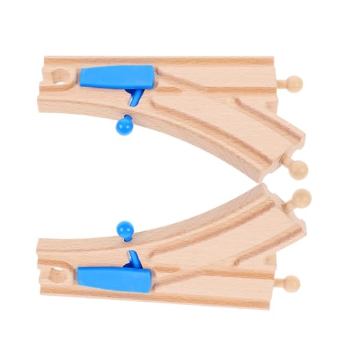 CLISPEED 2 Stück Holzschienen Weichen für Spielzeugzüge Erweiterung für Holzeisenbahn Kompatibel mit Gängigen Marken Interaktives und Lehrreiches CLISPEED 2 Stück Holzschienen Weichen für Spielzeugzüge Erweiterung für Holzeisenbahn Kompatibel mit Gängigen Marken Interaktives und Lehrreiches von CLISPEED